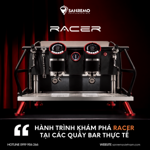Sanremo Café Racer – Giải pháp máy pha cà phê cho quầy bar chuyên nghiệp và thương hiệu khác biệt