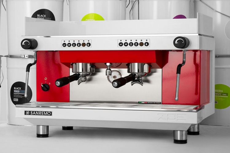 Máy Pha Cà Phê Sanremo Zoe 2 Họng (Phiên Bản Compact) - Đỏ